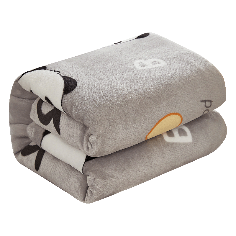 Hongdou Milk Velvet Thickened Nap Blanket Air Conditioning Blanket Sofa Blanket Multifunctional Cover Blanket Bed Sheet 150*200cm Panda