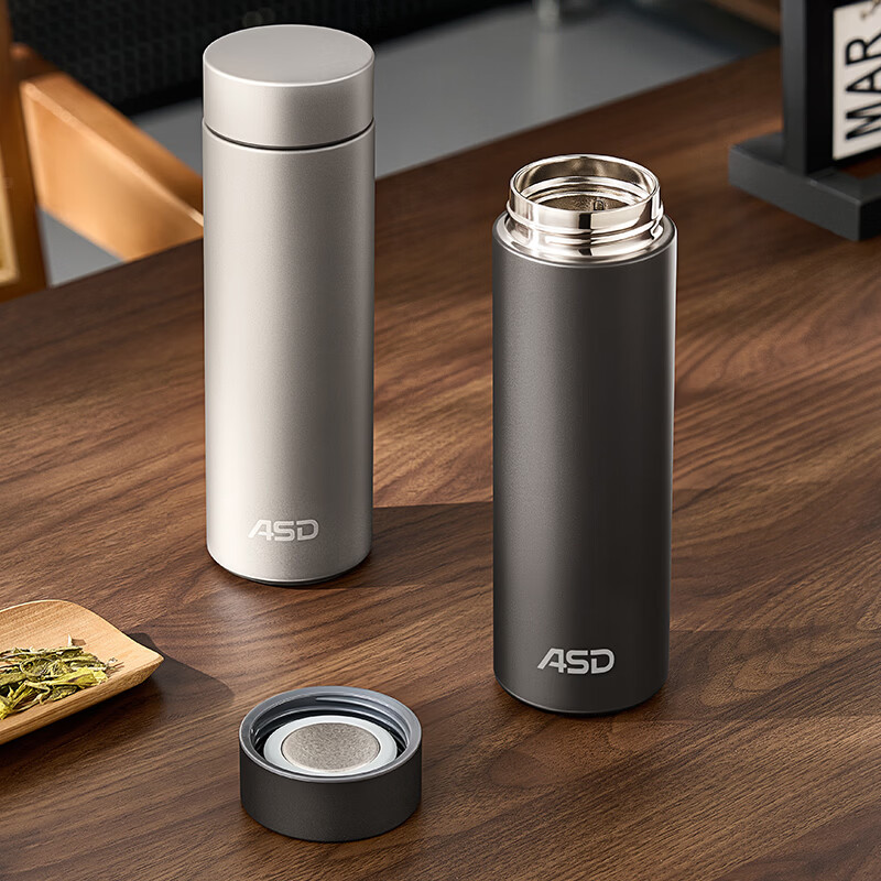 ASD Vacuum Insulated Pure Titanium Thermos Cup for Men and Women Business Portable Tea Water Bottle RWS52B48WG-S