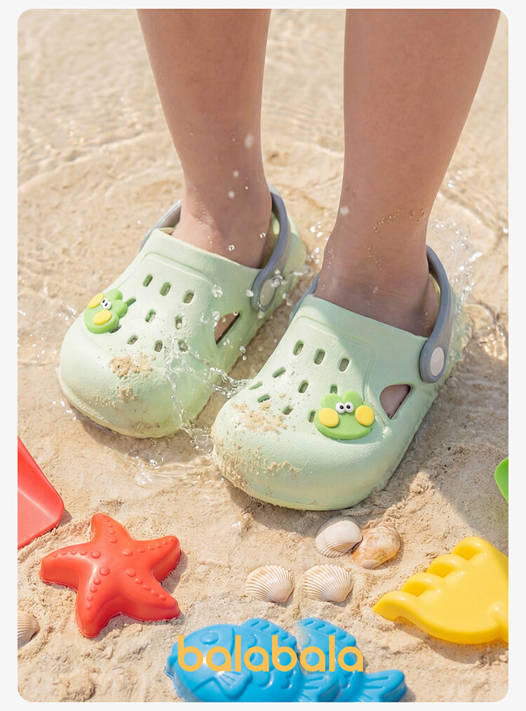 Balabala Boys' Summer Hollow-out Shoes Girls' Soft Sole Slippers Children's Indoor Slippers Toddler Beach Shoes Outdoor Wear 17