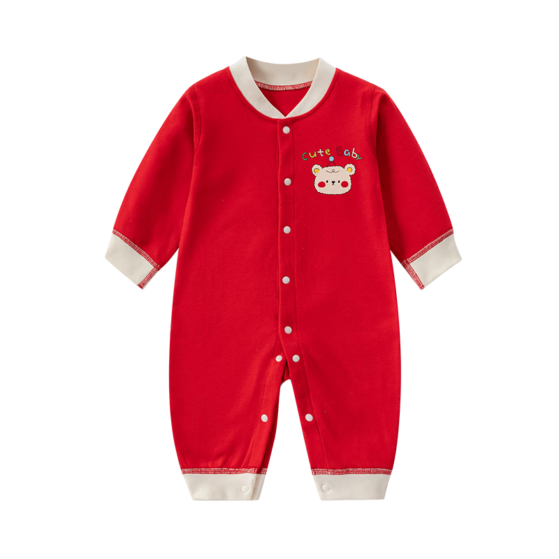 Banjvall Baby Clothes Spring Summer Winter Newborn Onesie Romper Festive Outfit, Four Seasons Roll-Up Bear, 59cm