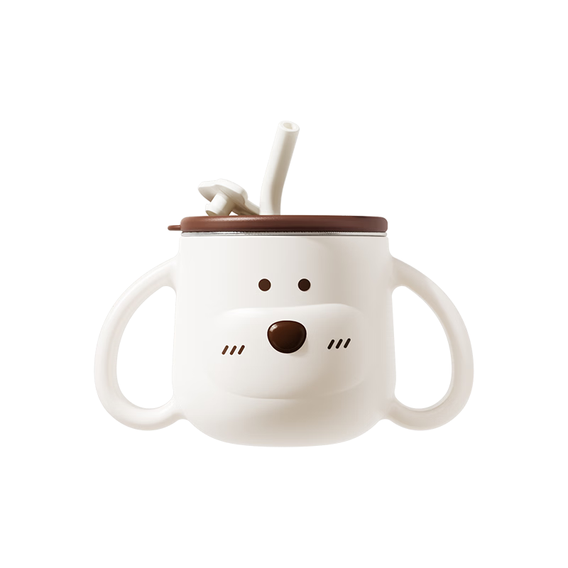 YEEHOO Baby Straw Milk Cup Children's Water Bottle Baby Direct Drinking Outdoor Feeding Bottle 316L Stainless Steel Graduated Cup