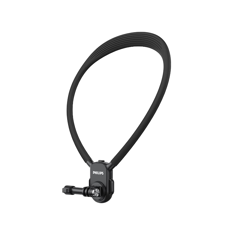 Philips Neck-hanging Phone Holder with Fill Light First-person View Shooting Accessory for Outdoor Fishing Live Streaming Cycling Vlog Tool Compatible with Apple and Android Devices 2335D