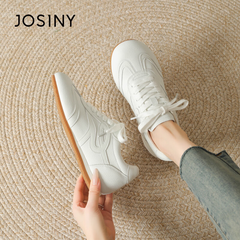 Zhuoshini Versatile White Sneakers for Women Soft Sole Sports Shoes White Size 35 (225mm)