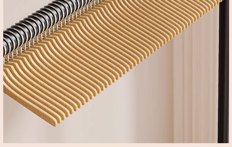 Shunyou Double Rod Floor Standing Coat Rack Indoor Mobile Clothes Hanger Storage Drying Rack Dormitory Clothes Drying Rack SY-1212 7