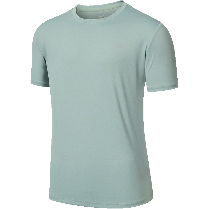 Erke Men's Sports Antibacterial Short Sleeve Crew Neck T-Shirt Summer New Moisture-Wicking Quick-Dry Casual Base Layer