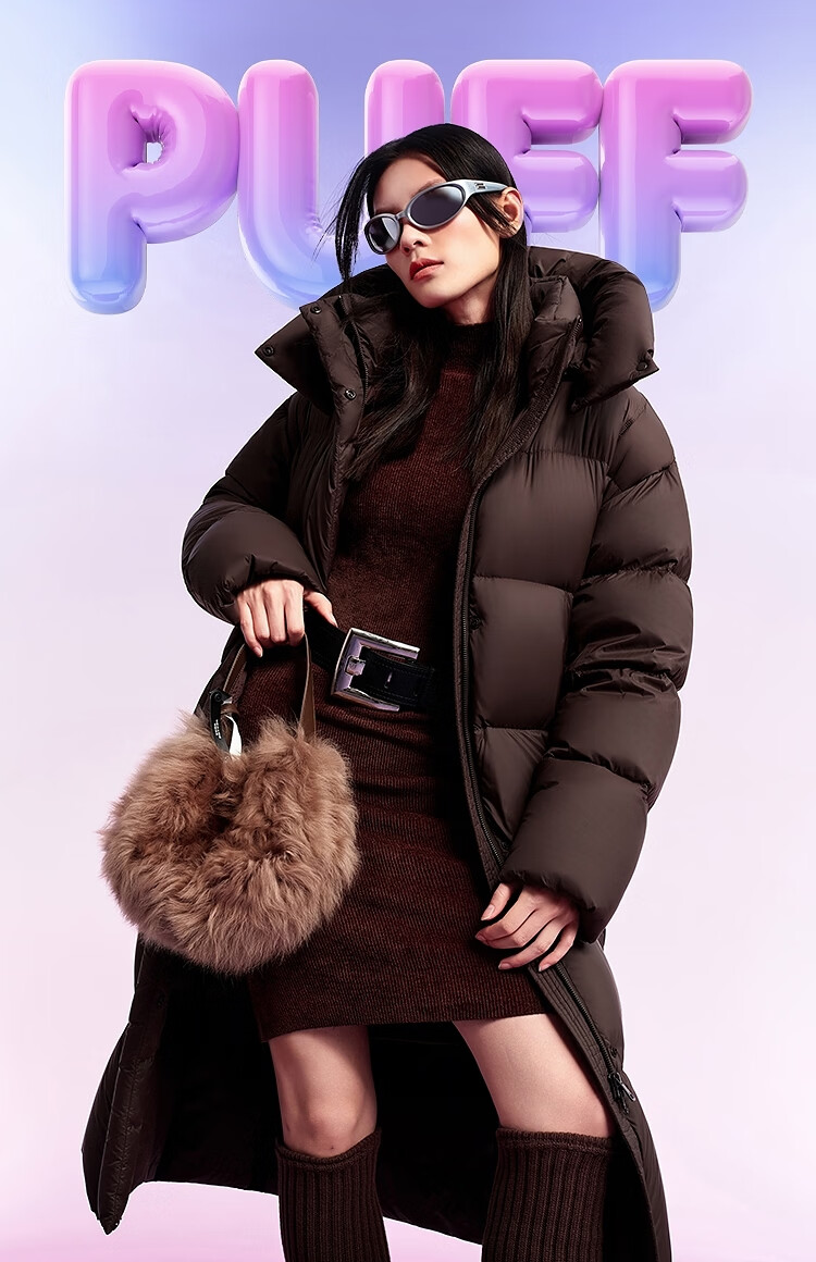 BOSIDENG Off-Season Women's Down Puff Jacket Winter 90% Down Thickened Detachable Hood Loose Extra Long Coat Mall Same Style 2
