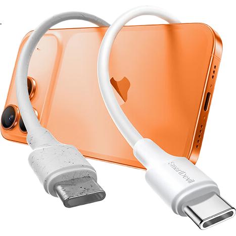 Кабель Shanmo Type-C PD60W, 1.5м, белый, для iPhone 16/17, iPad, ноутбуков