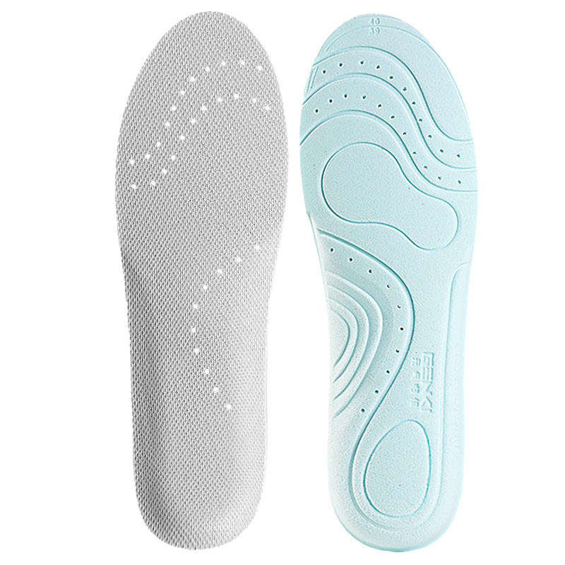 Energetic Positioning Sweat-Absorbing Breathable Odor-Resistant Sports Insoles for Men and Women, Soft and Elastic, Long-Standing Comfort, Shock Absorption, Military Training, Cushioned Feel, 2 Pairs 