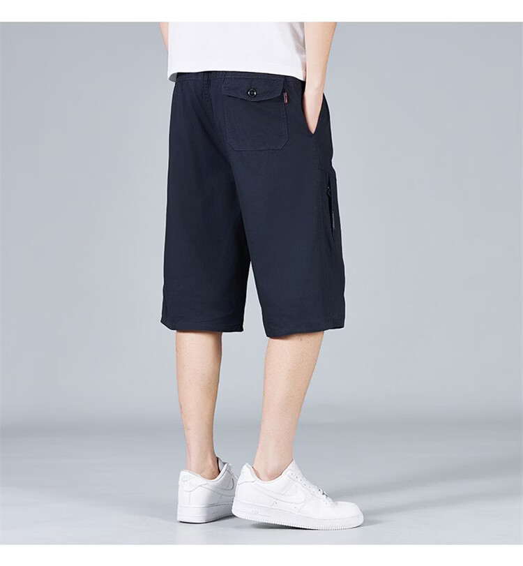 RED DRAGONFLY Men's Summer Thin Cotton Casual Fashion Cool Comfortable Breathable Versatile Army Green Capri Shorts XL 17