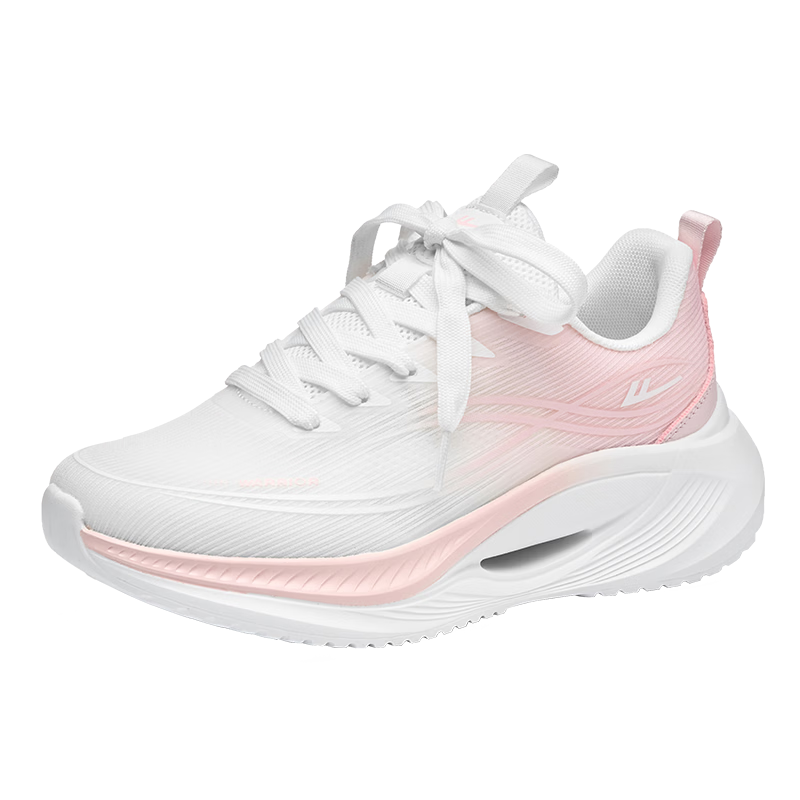 Warrior Women's Thick-Soled Breathable Sports Shoes 2026 Summer New Versatile White Pink (Mesh) Size 39