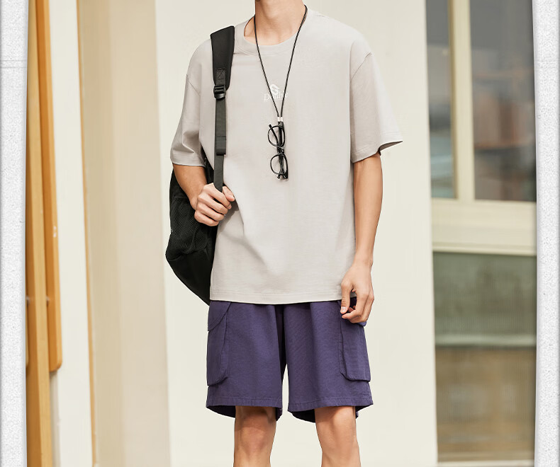 361° Men's Short Sleeve T-Shirt Summer New Sports Running Loose Casual Trendy Top 632519115D-9 44