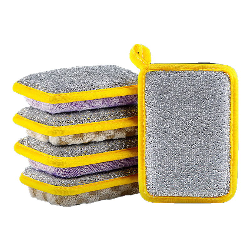 Guangduola Dishwashing Sponge 13.5*9cm Double-Sided Magic Sponge Scrubber Replacement for Steel Wool Pot Scrubber Cleaning Cloth Tool