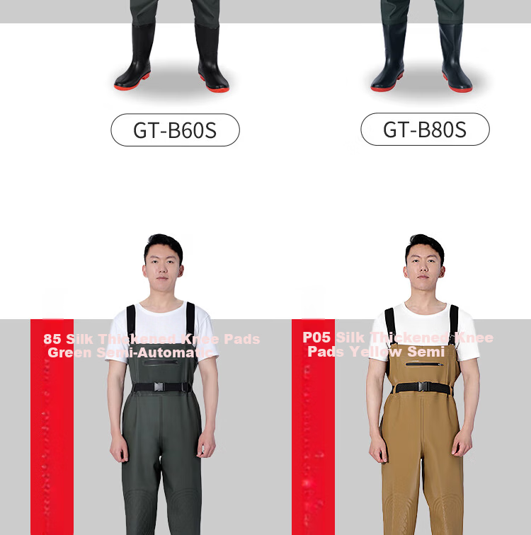 Gongtai Waterproof Fishing Pants Half-Length Rain Pants Unisex Waterproof Overalls Green Half-Length Size 44 12