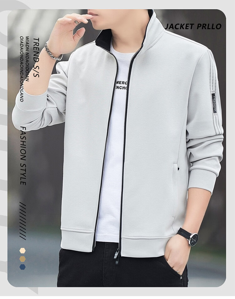 ROMON Men's Jacket Cardigan Sweatshirt Casual Sports Loose Fit Jacket Navy Blue 6XL Model 7508 Spring Autumn 1
