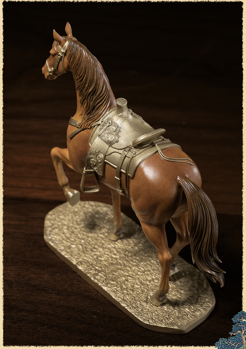 Master Tong "Saddle Breeze (Small)" Office Desktop Copper Horse Ornament Home Decor 15