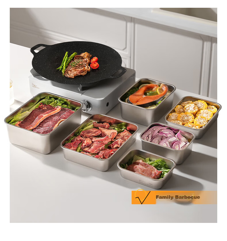 MAXCOOK 304 Stainless Steel Food Storage Containers with Lids, Lunch Boxes, Refrigerator Sealed Storage Boxes, 3-Piece Set MCFT4805 13