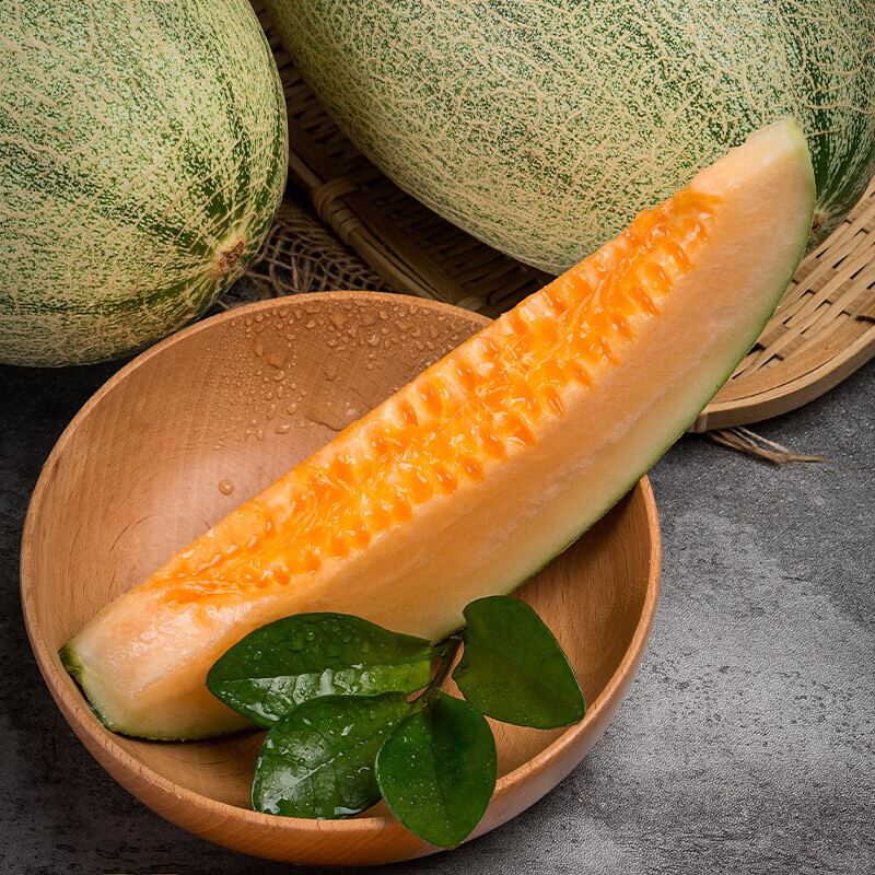 京鲜生 海南哈密瓜西州蜜/西周蜜 3-4粒 净重10-12斤 生鲜水果礼盒