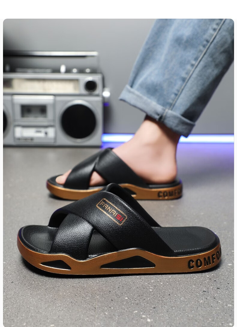 YUZHAOLIN Men's Fashion Sports Beach Slippers Comfortable Soft Sole Sandals 11