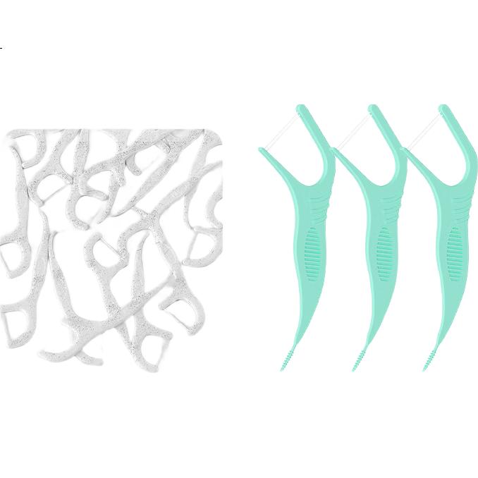 Зубные нити Meyarn Orthodontic Dental Floss Picks 50 шт. Ультратонкие с двойной нитью, многоэффективные, портативные, одноразовые межзубные зубочистки