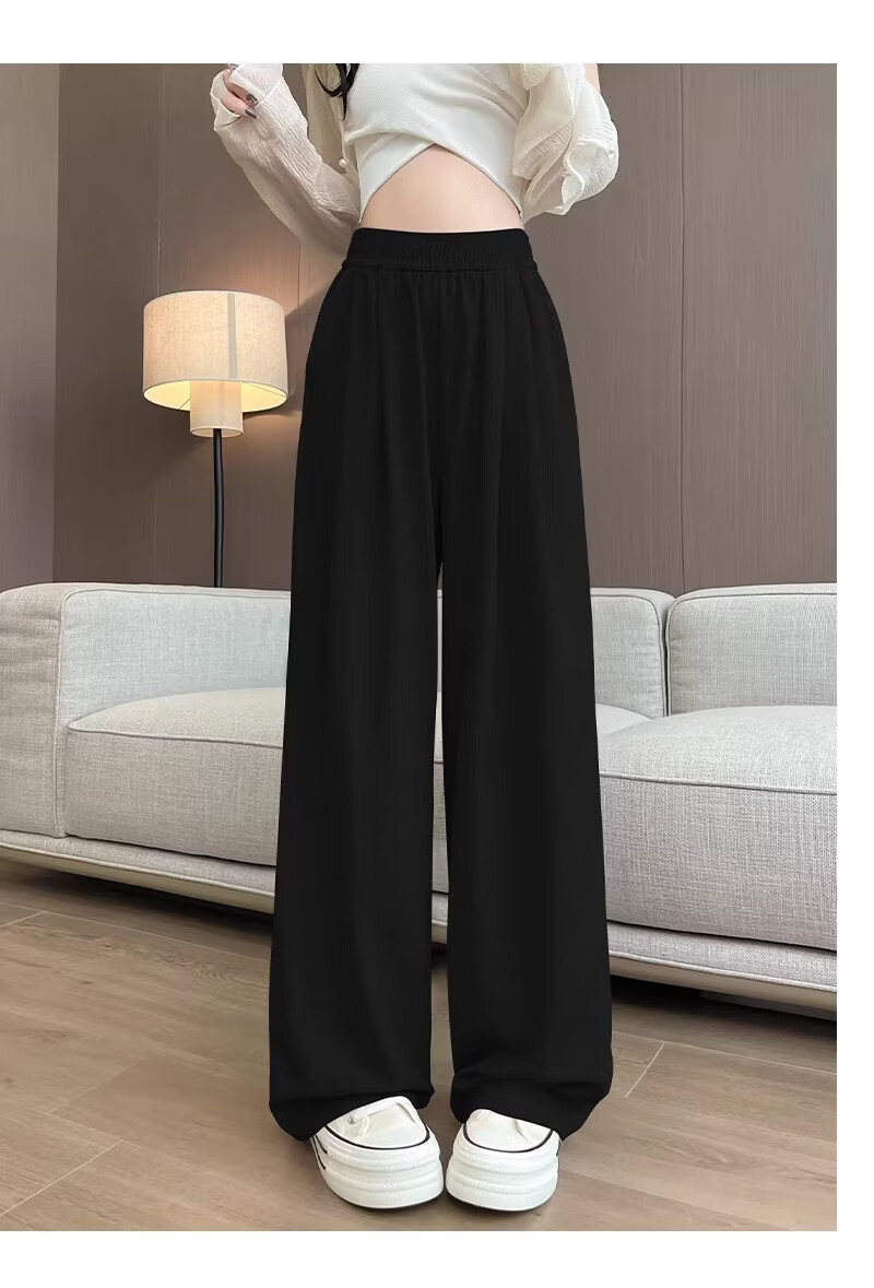 Xiang Yi Lover [JD Direct Purchase] Women's Casual Pants Summer Thin New Straight-leg Milk Fabric High Waist Draped Wide-leg Pants 13