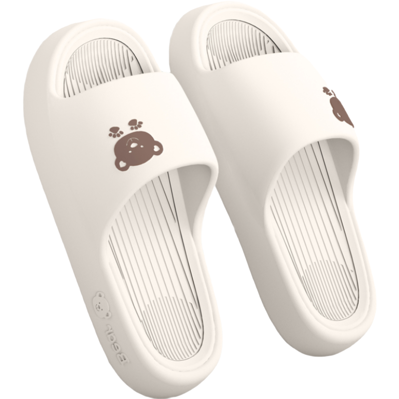 MEXICAN Slippers for Men And Women, EVA Home And Shower Thick-Soled Bathroom Indoor Outdoor Wear, Couples Non-Slip Silent Summer Sandals, White 38-39