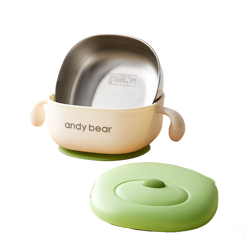 AIBEDILA Baby Feeding Bowl Insulated Children's Tableware Set with Suction Plate, Anti-Drop and Heat-Resistant Lunch Box