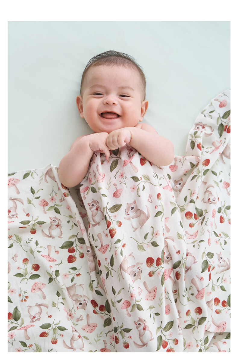 YEEHOO Baby Swaddle Sleeping Bag Double-Layer Soft Antibacterial Large Newborn Blanket Koala 90*90CM 18