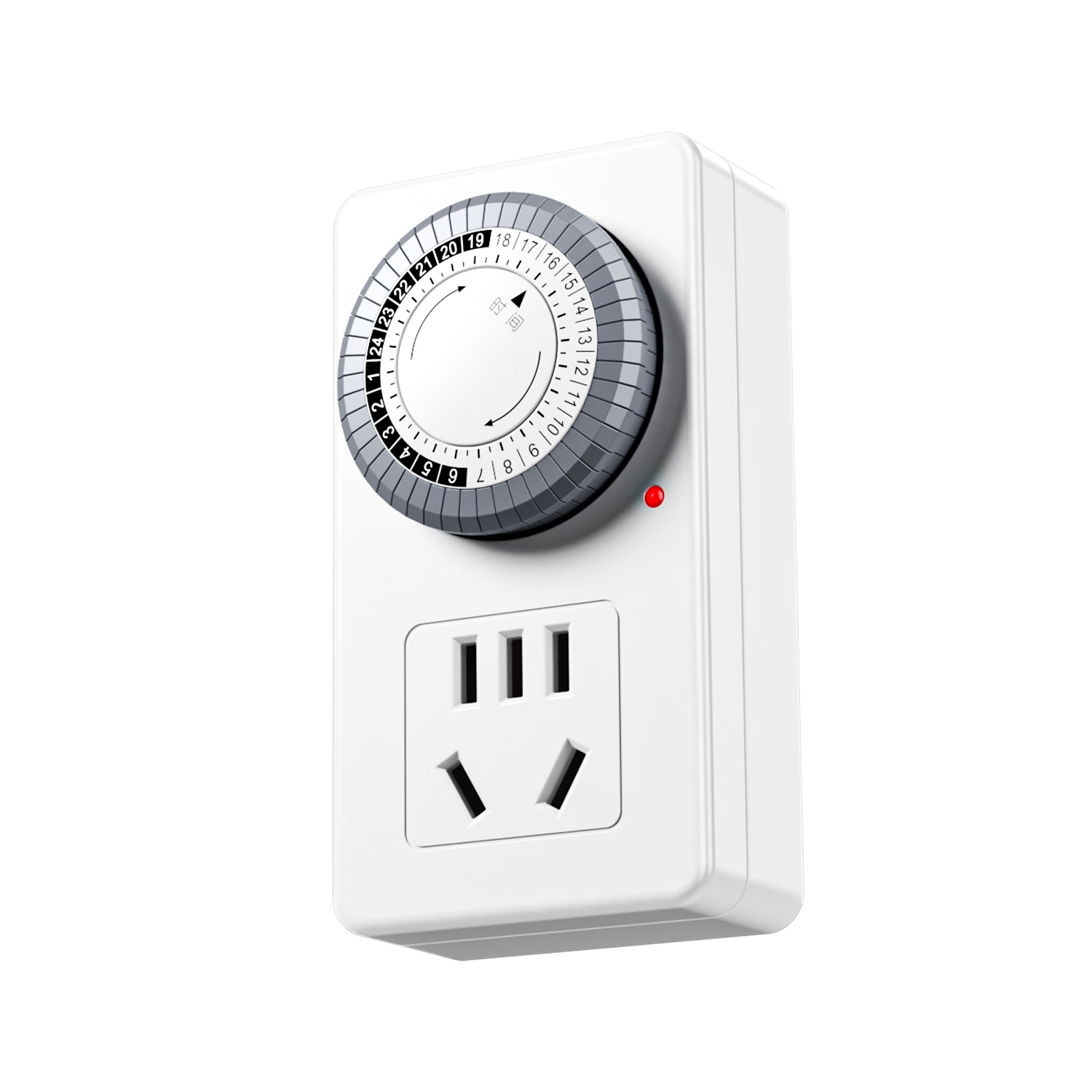 BIAZE Timer Socket/Timer Switch Socket Mechanical Timer Socket/Power Strip Electric Vehicle Overcharge Protection 24-Hour Cycle National Standard Electronic Automatic Power On/Off