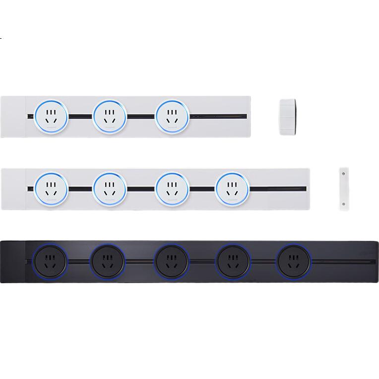 Система розеток Honeywell A8pro 75 см с LED подсветкой, 4 гнезда, без сверления