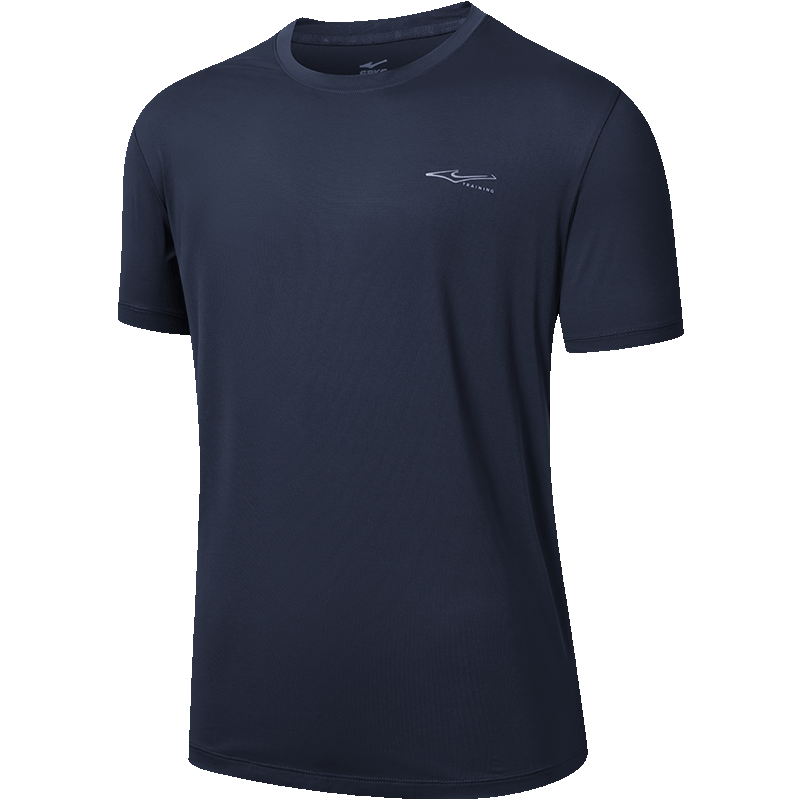 Erke Men's Summer Sports Short Sleeve T-Shirt Ice Cooling Quick-Dry Round Neck Running Shirt Solid Color Casual Base Layer Top