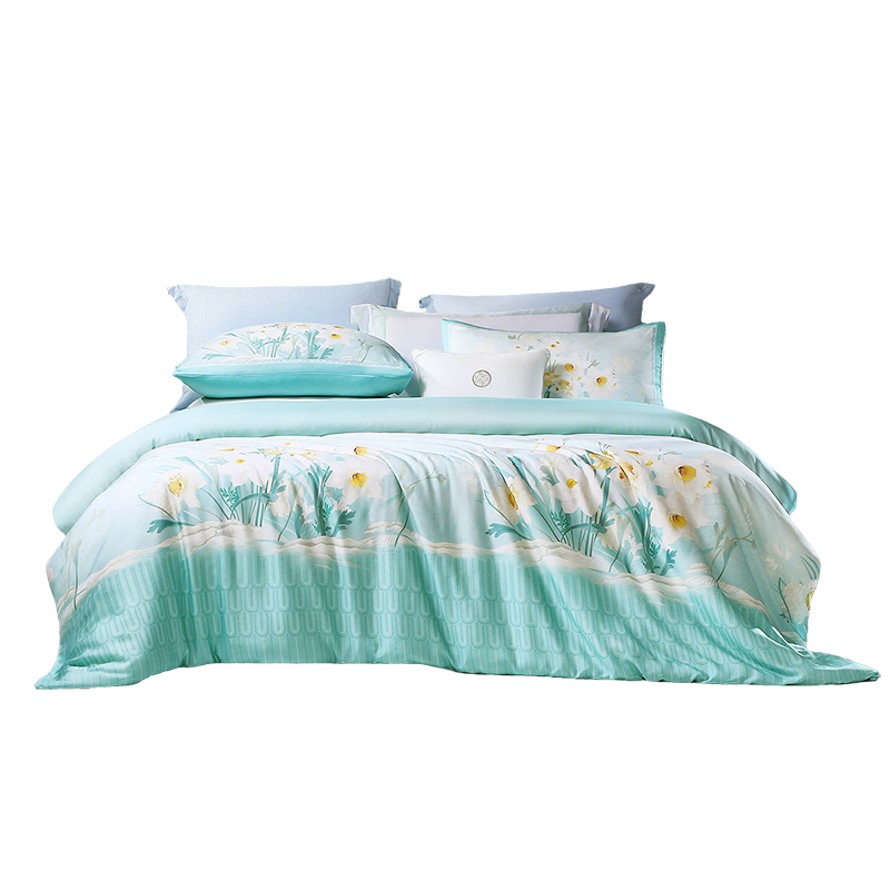 FUANNA Single Duvet Cover 40s Lyocell Tencel Summer Printed Cooling Duvet Cover 230×229cm