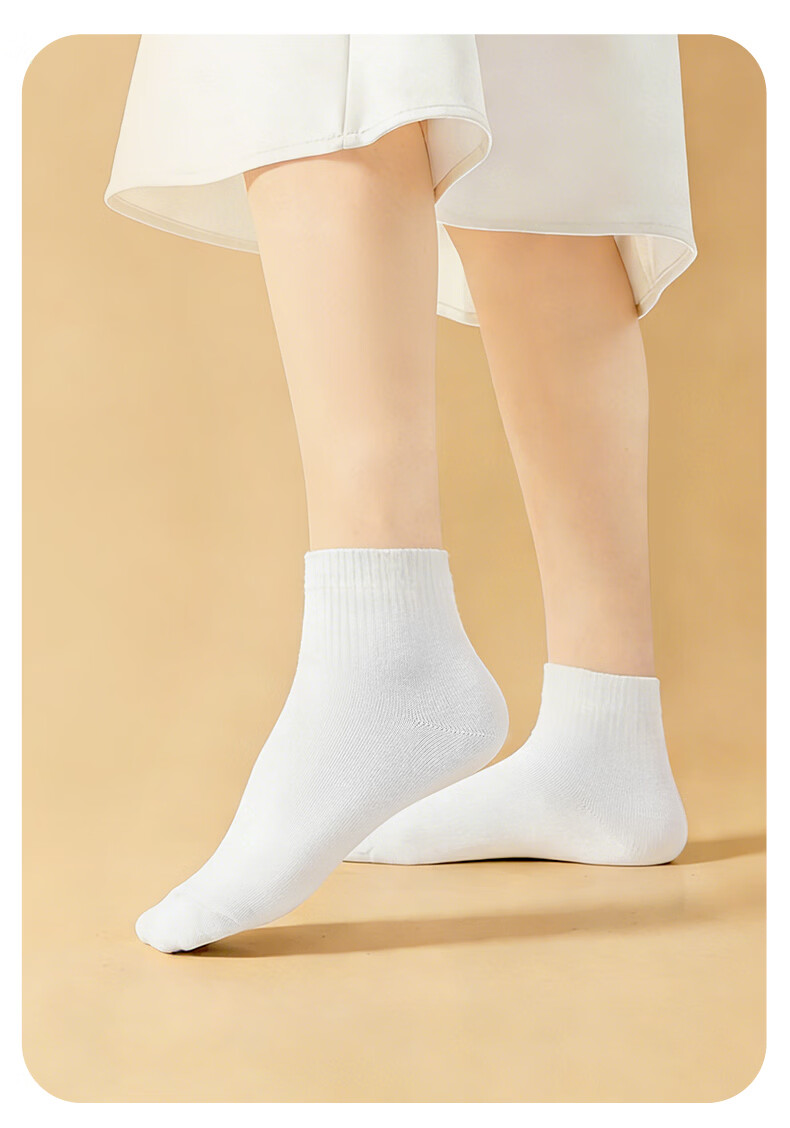 JiaTu Disposable Socks, No-Wash Daily Mid-Calf Breathable Sweat-Absorbing Socks for Travel, Unisex Military Training Socks, 5 Pairs 11