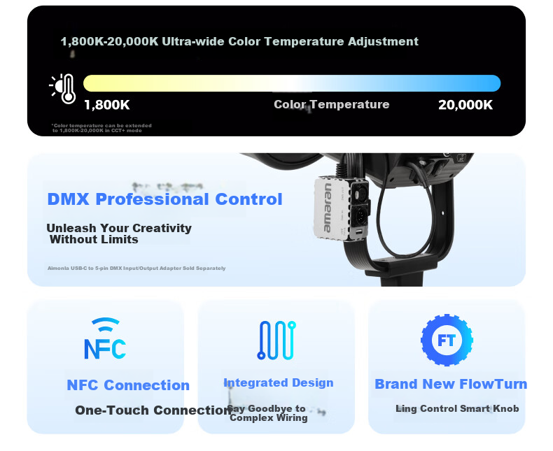 Aputure Amaran Ray 660c RGB Professional Live Streaming Video Fill Light 660W Photography Continuous Lighting Studio Light 3