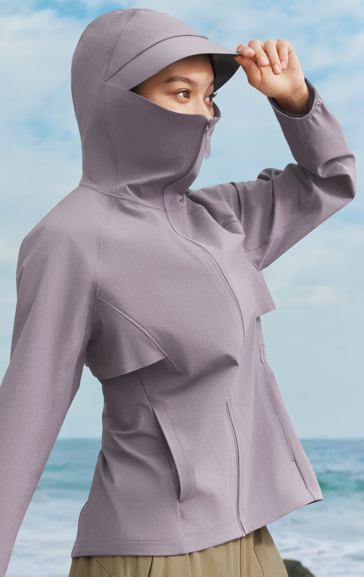Beneunder Women's Sunscreen Jacket Outdoor Windproof Quick-Dry Sports Breathable WS002 Coconut White XL 10
