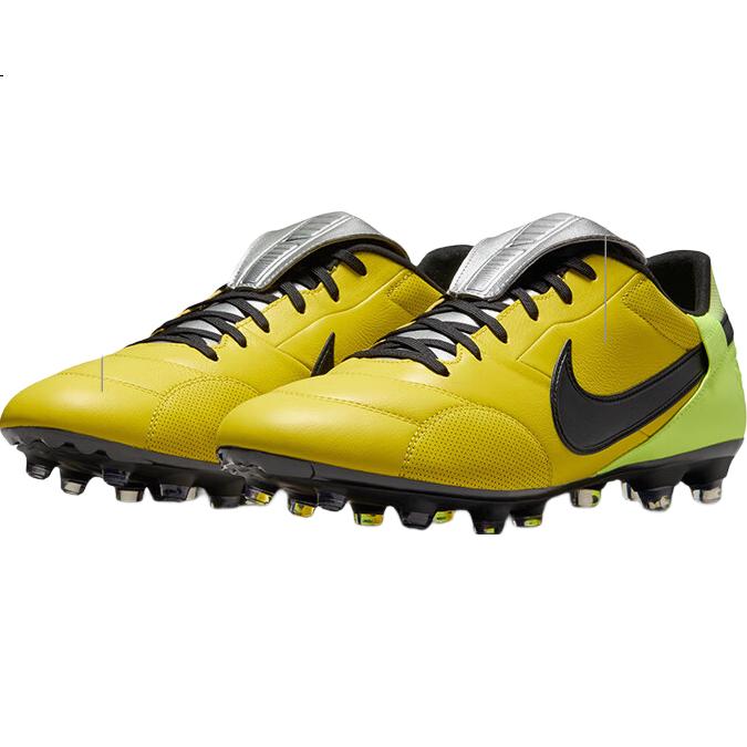 NIKE Men's Football Shoes Legend PREMIER 3 FG Studded Sports Shoes HM0265-700 Green Yellow Size 42