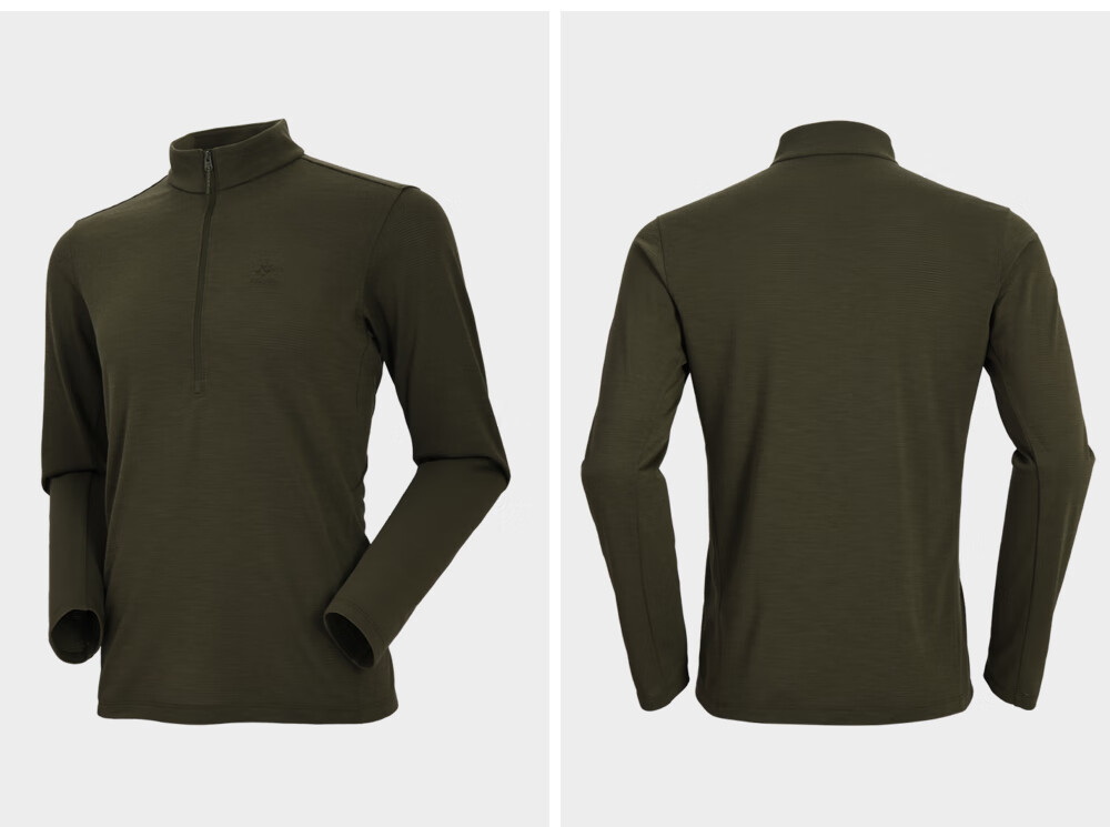 KAILAS Merino Wool Outdoor Hiking Warm Breathable Quick-Dry Base Layer Stand Collar Long Sleeve T-Shirt Women’s 3