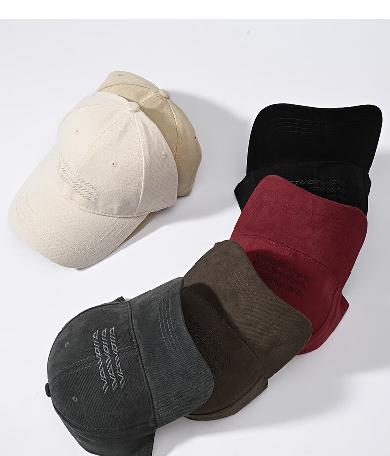 Bejirog Men's Four-Season Slim Face Baseball Cap Women's Sun Protection Sports Versatile Large Head Circumference Trendy Fashion Duckbill Hat 6