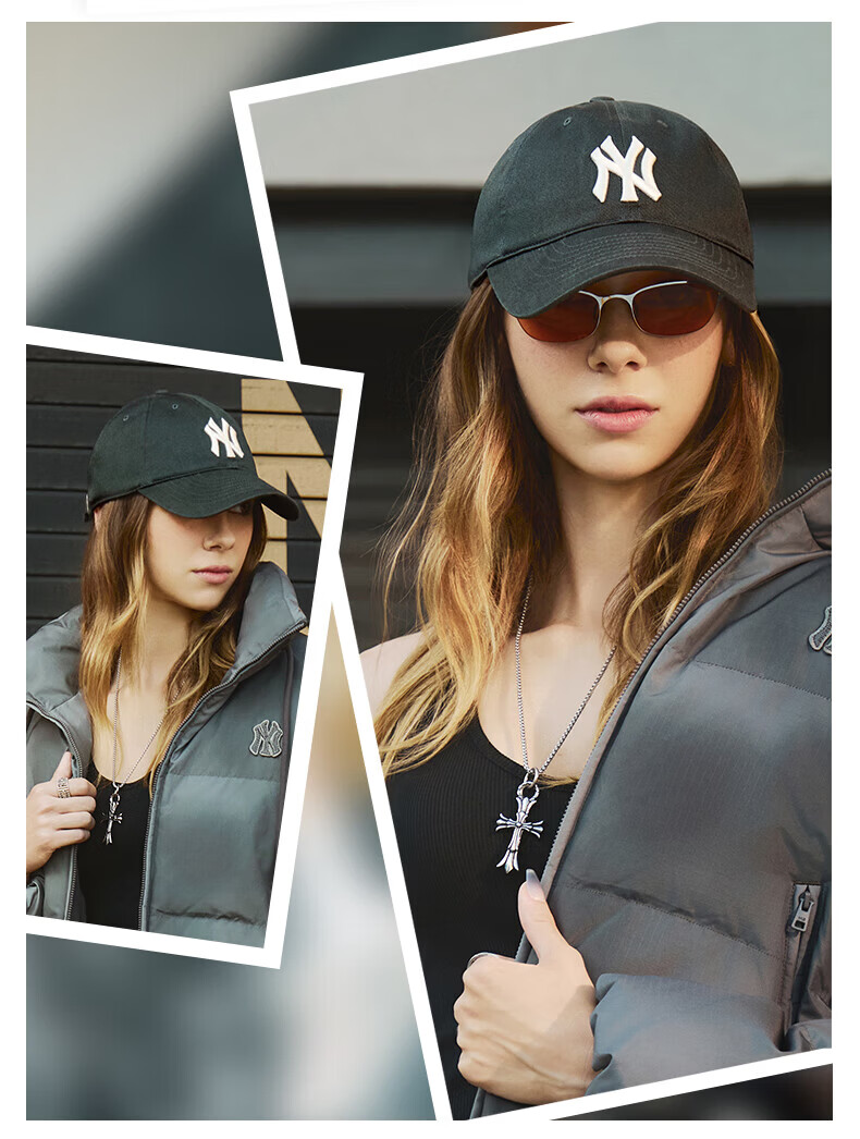 MLB Baseball Cap for Men And Women, Couples' Soft Top Cap, Casual Sports Hat for All Seasons, 3ACP6601N-07RDS 26