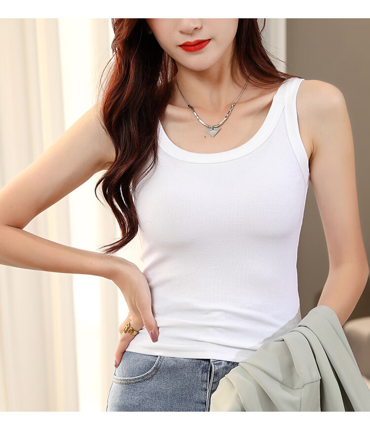 GUJIN 2-Pack Modal Tank Tops for Women Summer Thin Slim Fit Sleeveless Camisole Base Layer Shirt 5