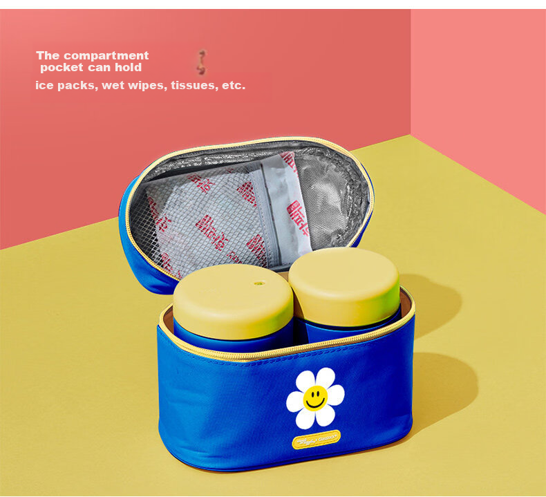 GLASSLOCK & wigglewiggle Co-branded Stainless Steel Insulated Lunch Box Set with Thermal Container and Lunch Bag for Home Use 11