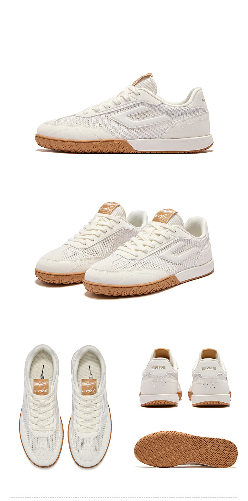 ERKE Men's Sneakers Summer 2026 New Breathable Casual Thin-Soled Trendy Sports Shoes | Nebula (Leather) 61