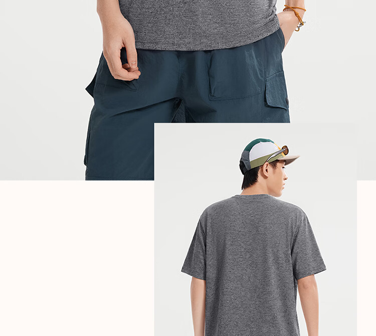 361° Men's T-Shirt Spring Summer New Quick-Dry Loose Outdoor Sports Casual Short Sleeve Top 652623102-2 27