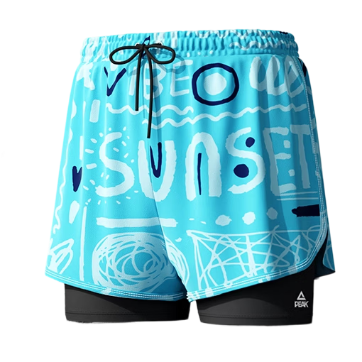 Peak Men's Quick-Dry Loose Fit Boxer Swim Trunks Double-Layer Beach Shorts Black XL