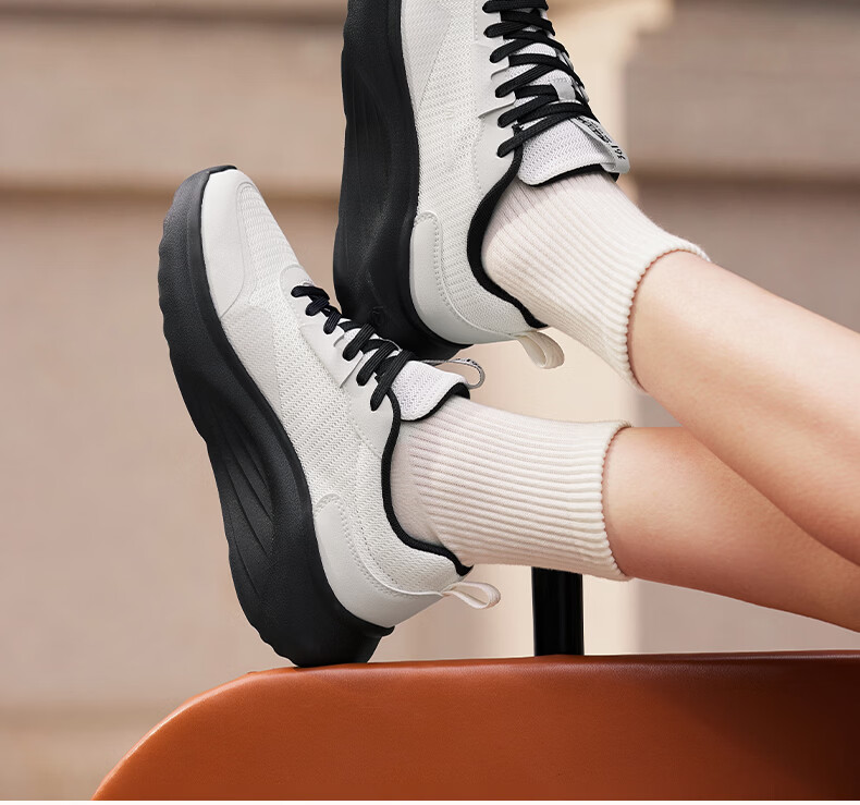 361° Women's Sports Shoes Spring Summer New Tofu Shoes Thick Sole Comfortable Commuting Casual Dad Sneakers 682616702-2 2