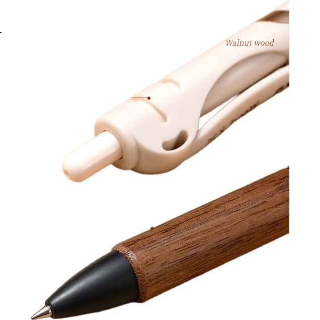 Гелевая ручка M&G K35, корпус из орехового дерева, retractable, 0.5 мм, черная, для подписи, бизнес-стиль, офисные принадлежности, 1 шт.