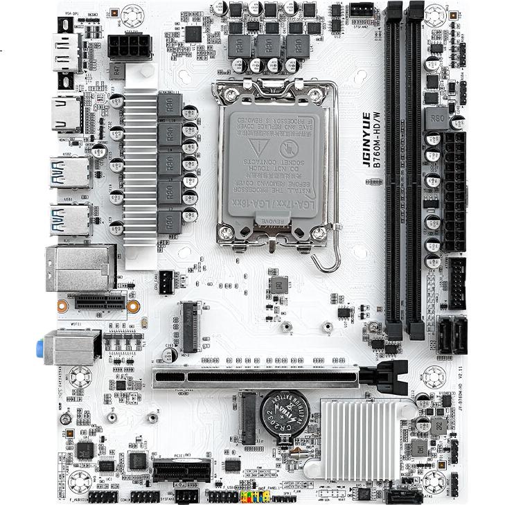Материнская плата Jingyue B760M HD/W, DDR4, для настольного компьютера, поддержка процессоров Intel Core i5 12400F/13400F/12490F (Intel B760/LGA 1700)