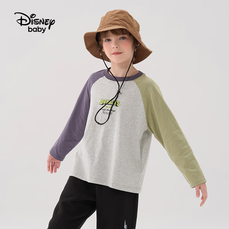 Disney Boys' Long Sleeve T-Shirt Children's Cotton Spring 2026 New Autumn Cartoon Fashion Top
