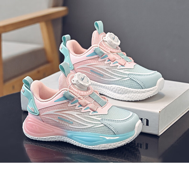 Warrior Girls Lightweight Breathable Running Shoes Kids Soft Sole Casual Shoes Boys Sports Shoes WZ-2160 Pink/Size 32 11