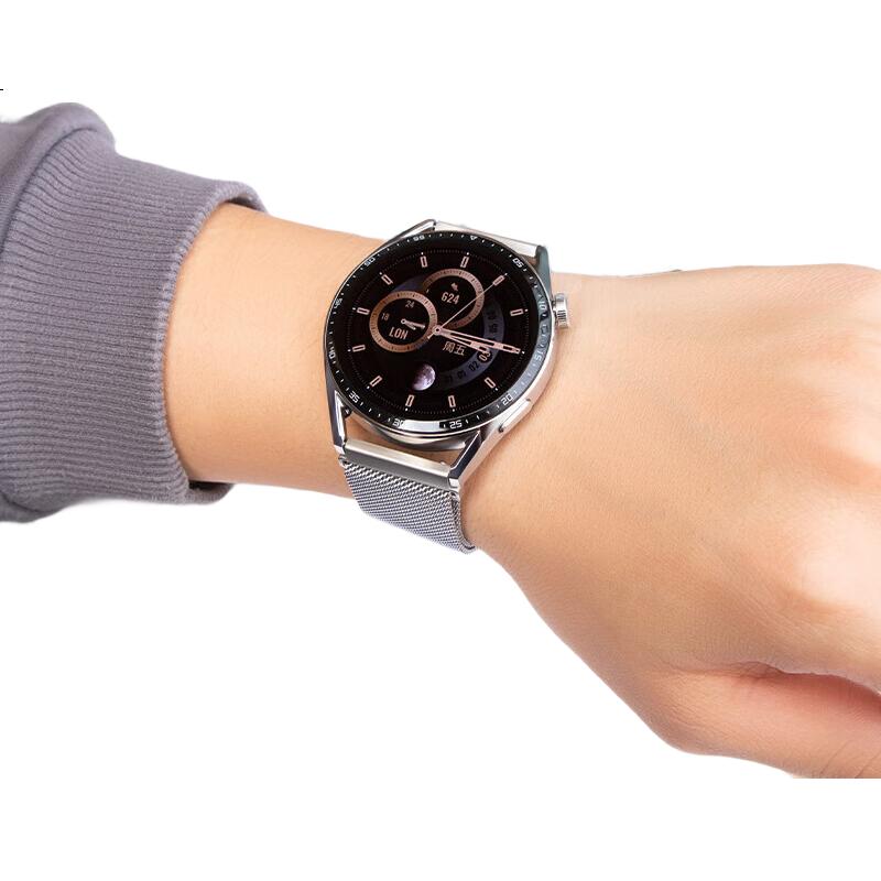 Ремешок Weiqiantu для Huawei Watch GT3/GT2/42MM, магнитный, миланский, для мужчин и женщин, 42/43 мм, черный