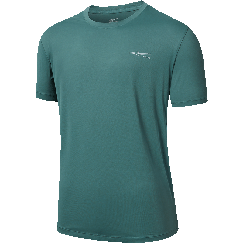 Erke Men's Summer Sports Short Sleeve T-Shirt Ice Cooling Quick-Dry Round Neck Running Shirt Solid Color Casual Base Layer Top